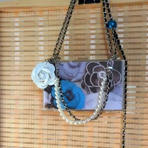 SOLD | Floral Campaign Print Ad UPCYCLED Novelty Clutch